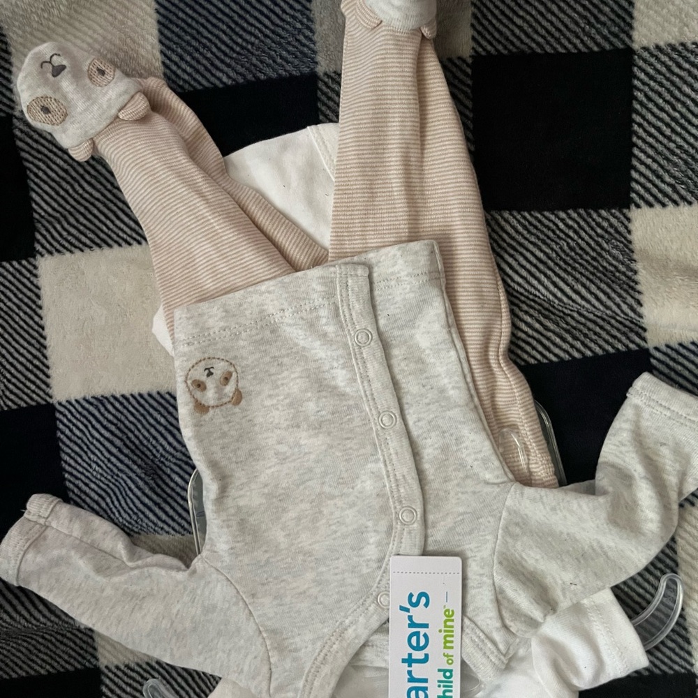 Carter's Gray and Cream Baby Matching Set